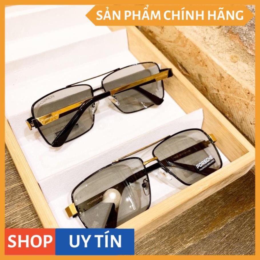 ❌GIÁ SỐC❌KÍNH MÁT NAM VUÔNG CAO CẤP 8711 Tròng POLAROID chống uv400 chống chói +TẶNG KÍNH ĐÊM