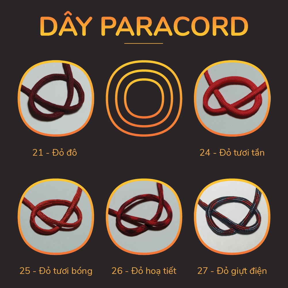 DÂY PARACORD (8K/mét) 21 - 27