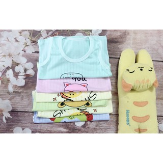 Ba lỗ màu- Set 5 bộ quần áo cho bé 0-16kg- Hàng thun cotton sợi tre màu- 5 bộ đồ bộ ba lỗ cho bé gái-bé trai