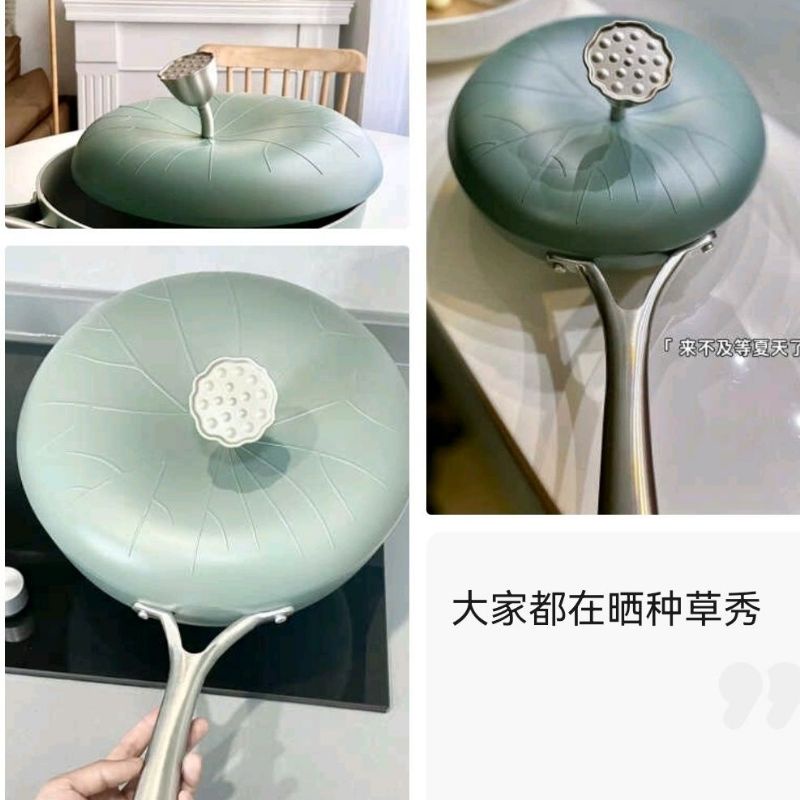 Chảo chiên rán, nồi xào chống dính mô phỏng hoa sen VELOSAN