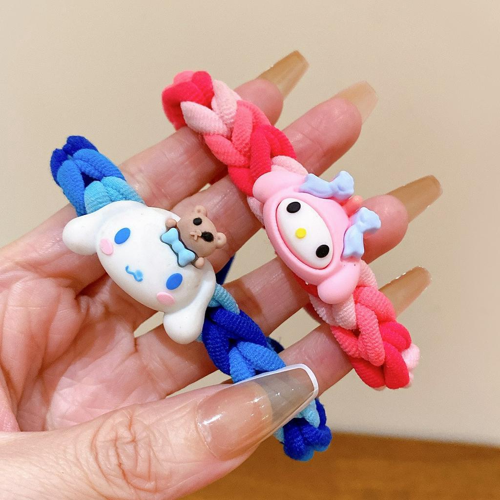 Vòng tay cột tóc Sanrio,Kuromi,Cinnamoroll,Pochacco nhiều charm xinh xắn, cute đa năng dễ phối đồ