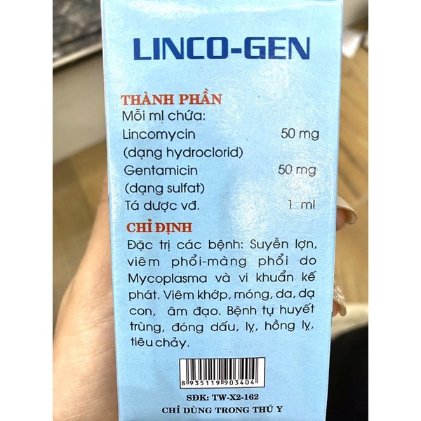 1 lọ LINCO-GEN 100ml dùng cho trâu bò lợn gà
