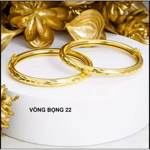 Combo 02 vòng bọng nữ mạ vàng mẫu 22 - Mang đi chơi - đi tiệc đều đẹp