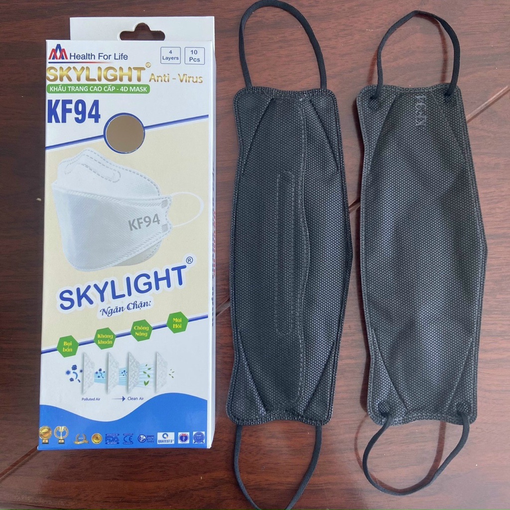 Khẩu Trang KF 94 Kháng Khuẩn SkyLight Set 10 Cái Có 5 Màu Hàng Công Ty Chính Hãng