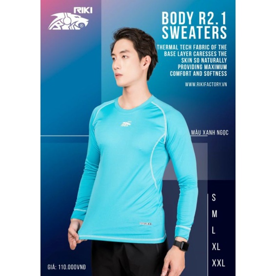 Áo Body Giữ Nhiệt Thể Thao RIKi Loại Cao Cấp - Áo Lót Body Giữ Nhiệt, Chống Nắng, Co Giãn, Thoáng Khí, Thấm Hút Mồ Hôi