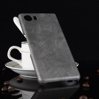 For BlackBerry Keyone Case Business PU Leather Hard PC Plastic Back Cover