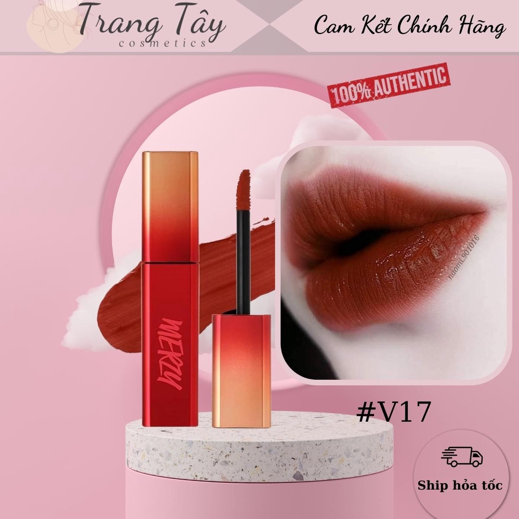 Son merzy The First Velvet Tint V17 - Đỏ Gạch