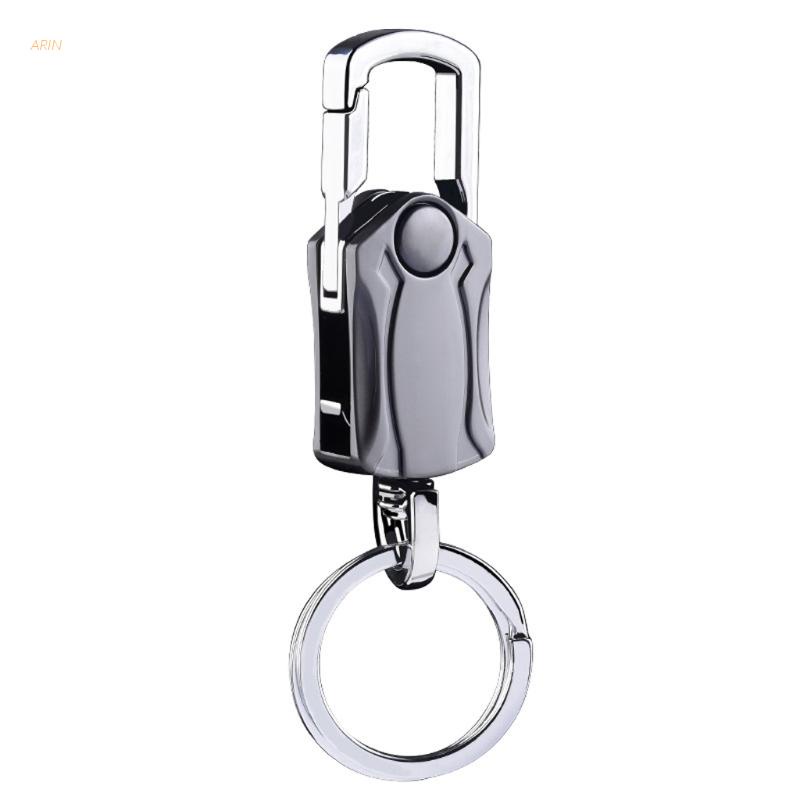 Móc Chìa Khóa Xoay Kèm Dụng Cụ Mở Nắp Chai Lọ Mứt Cường Lực 4 Trong 1