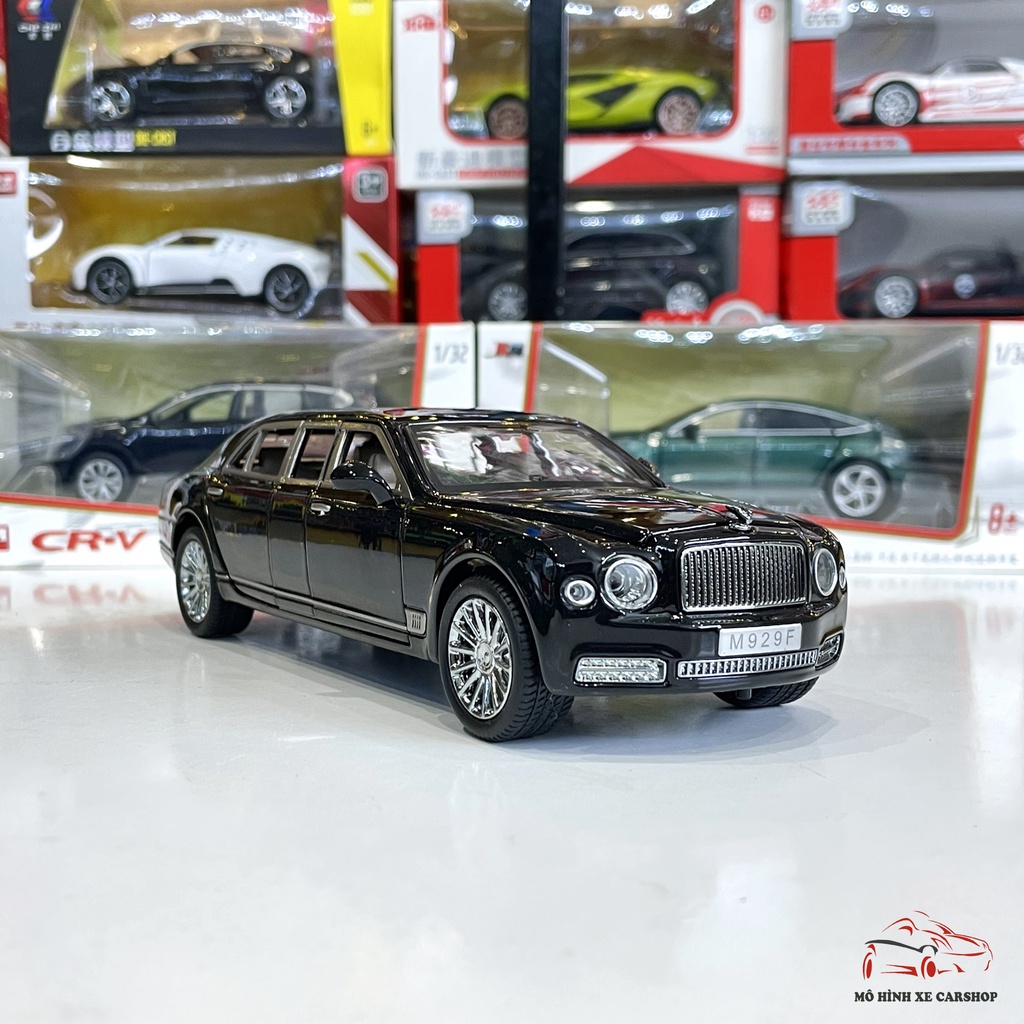 Xe mô hình hợp kim Bentley Mulsanne tỉ lệ 1:24 hãng XLG màu đen