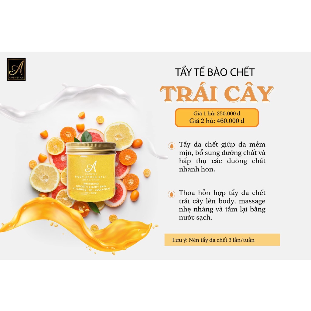 TẨY TẾ BÀO BODY TRÁI CÂY A COSMETICS