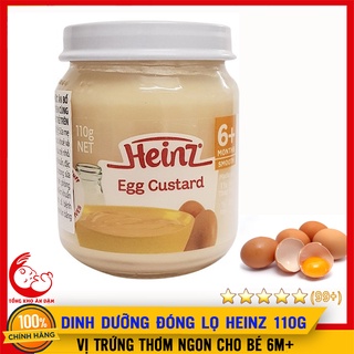 Dinh Dưỡng Đóng Lọ Heinz Vị Trứng Cho Bé 6m+ Date 2022 (110g) - Váng Custard Heinz Dinh Dưỡng Ăn Dặm - 93548304