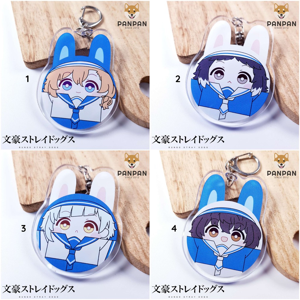 Móc khóa mica Anime Bungou Stray Dogs Đồng Phục Thuỷ Thủ - Sailor (6cm)