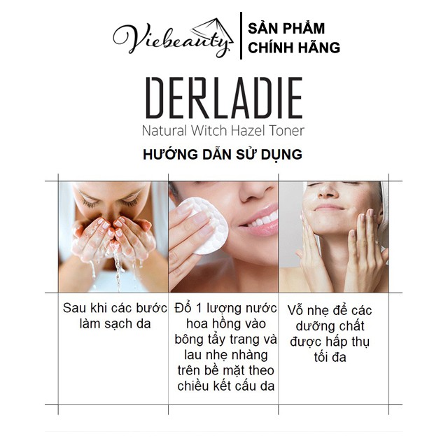Toner Derladie Nước Hoa Hồng Cấp Ẩm Hazel Cây Phỉ, Lavender, Rose Natural Moisture 500ml - Khongcoson | BigBuy360 - bigbuy360.vn