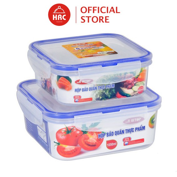 Bộ 2 Hộp Đựng Thực Phẩm 4 Khóa 2242