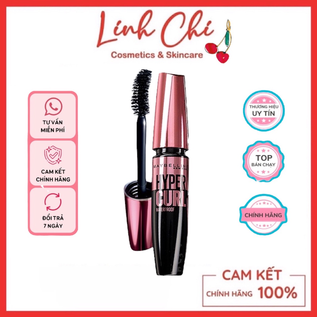 Mascara Làm Cong Và Dày Mi Maybelline Volum' Express Hyper Curl Chống Trôi