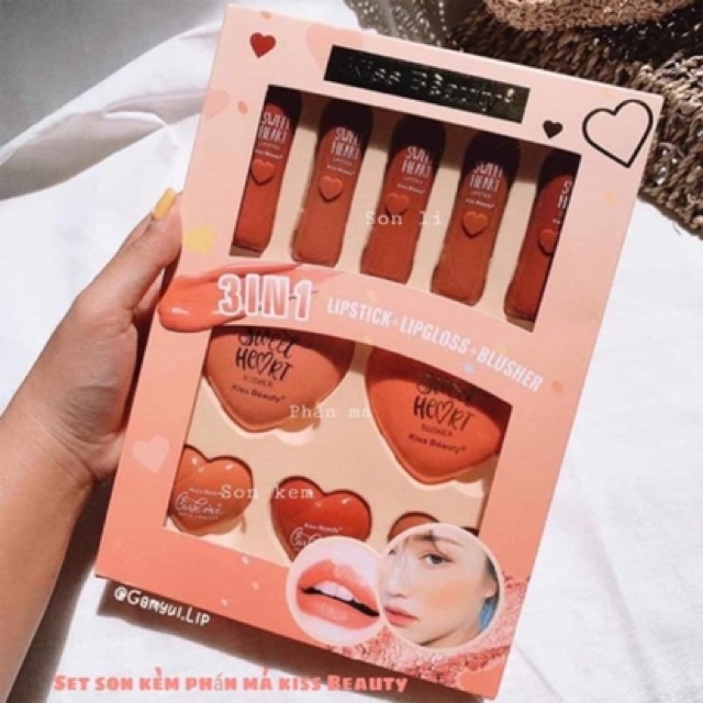 SET SON KÈM PHẤN MÁ #KISSBEAUTY | BigBuy360 - bigbuy360.vn