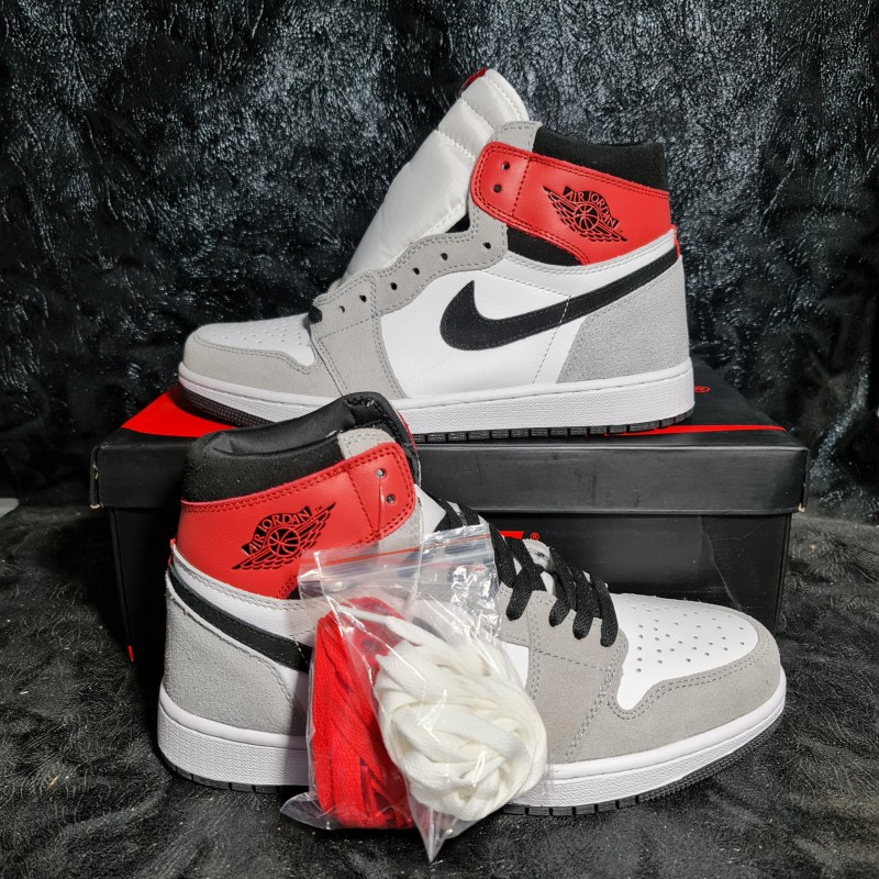 Giày Jordan 1 High Light Smoke Grey màu xám khói cổ cao nam nữ cao cấp