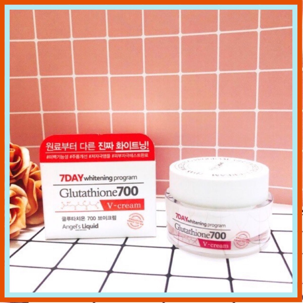 Kem Dưỡng Trắng Da 7Day Whitening Program Glutathione 700 V-Cream 50G ღⓐ