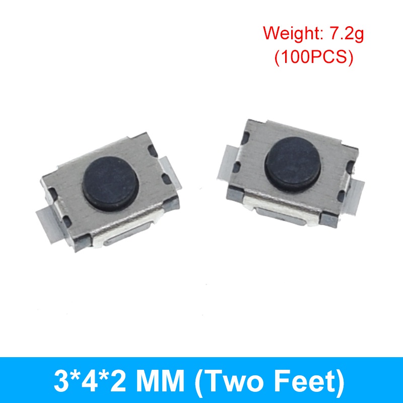 Set 100 Công Tắc Nhấn 3*6 3*4 4*4 SMD 2Pin 4Pin 3x4x2 3x6x4.3 3x6x2.5 3x6x5 4x4x1.5*2.5 Chất Lượng Cao