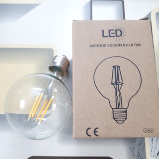 Bóng đèn LED Edison G80 4W sáng vàng đui E27