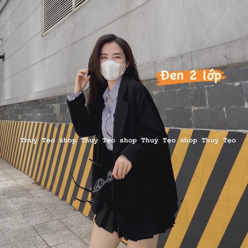 [Ảnh thật/video] Áo blazer dài tay/ cộc tay - Áo blazer 2 lớp dày dặn - Áo vest Hàn Quốc