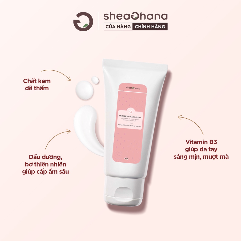 Kem dưỡng da tay ẩm mịn SheaGhana Smoothing Hand Cream 30gr