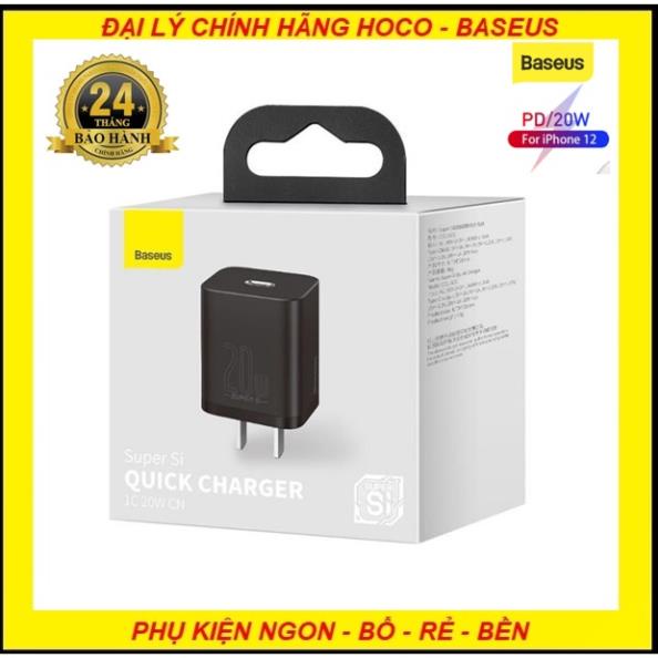 Củ sạc nhanh Baseus PD 20W CCSUP dùng cho iPhone X / XR / XS Max / 11 / 12 PRO MAX HÀNG CHÍNH HÃNG