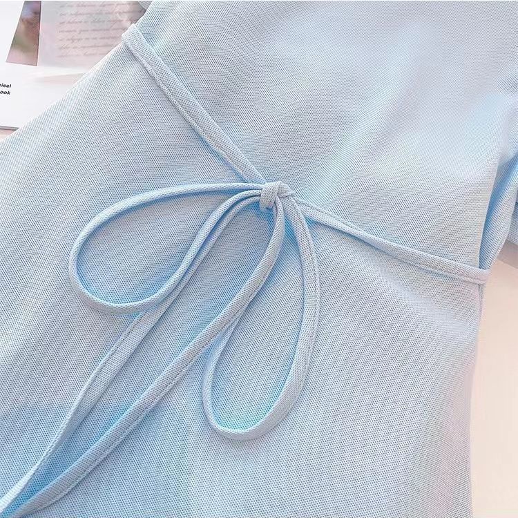 Đầm Thun Polo Ngắn Tay Thời Trang Hàn Quốc Dành Cho Bé Gái