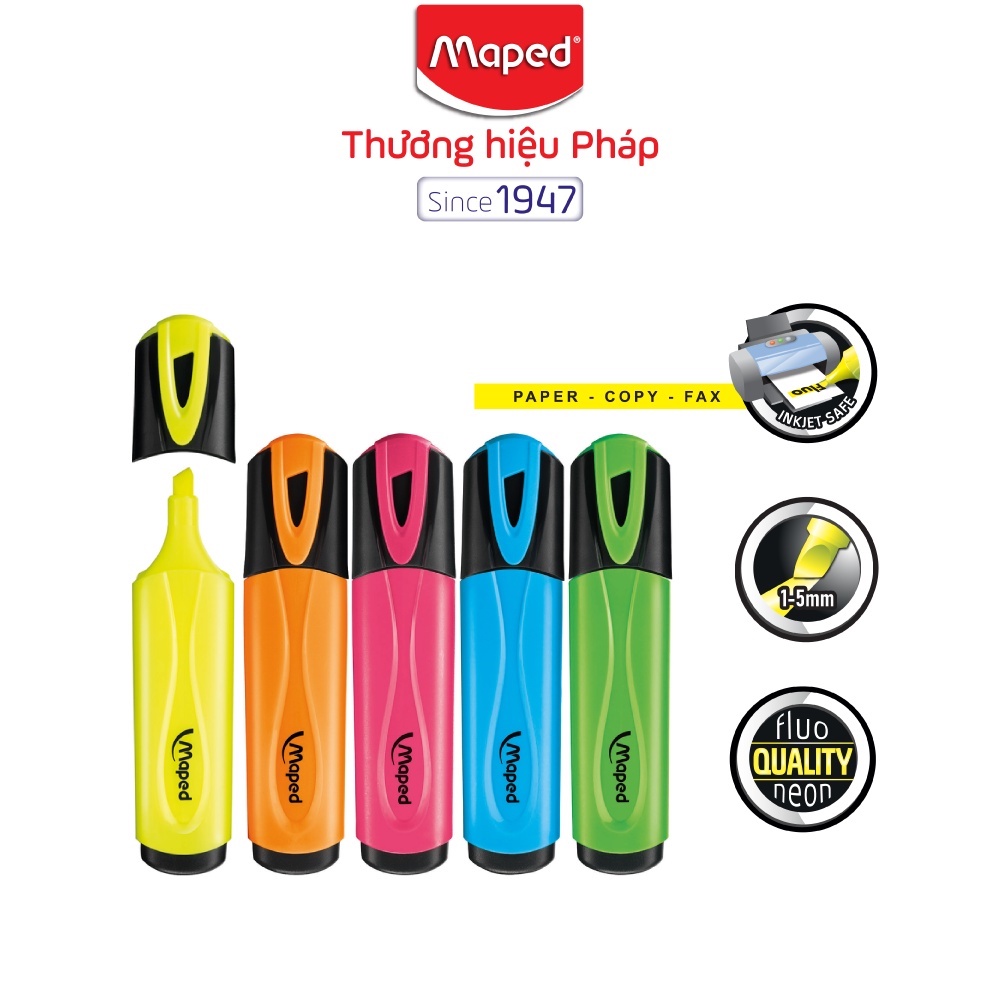Bút Dạ Quang Maped Chính Hãng - Viết Highlight Maped Chính Hãng Đủ Màu