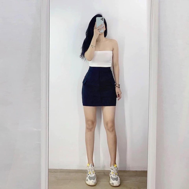 CHÂN VÁY 2 NẮP TÚI SIÊU HOT | BigBuy360 - bigbuy360.vn