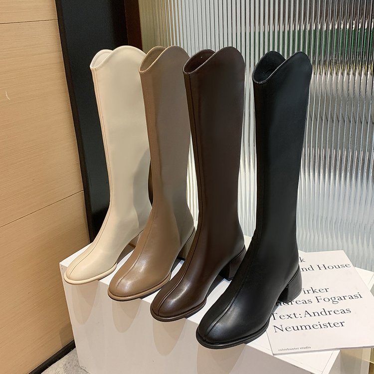 Giày Boots Cao Gót Dài Quá Gối Có Size Lớn 35-43 Trẻ Trung Cá Tính