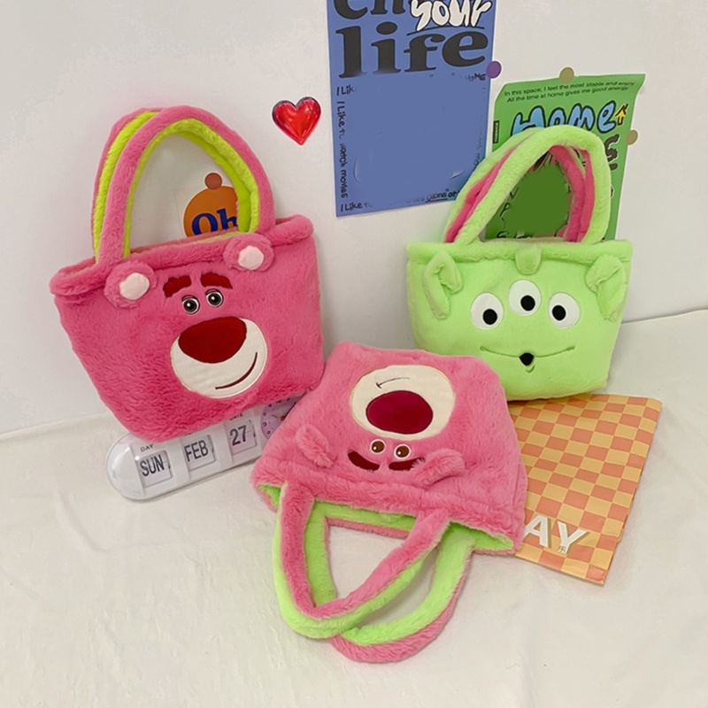 Túi Mua Sắm Cỡ Lớn In Họa Tiết Gấu Dễ Thương Thời Trang Thu Đông Cho Nữ