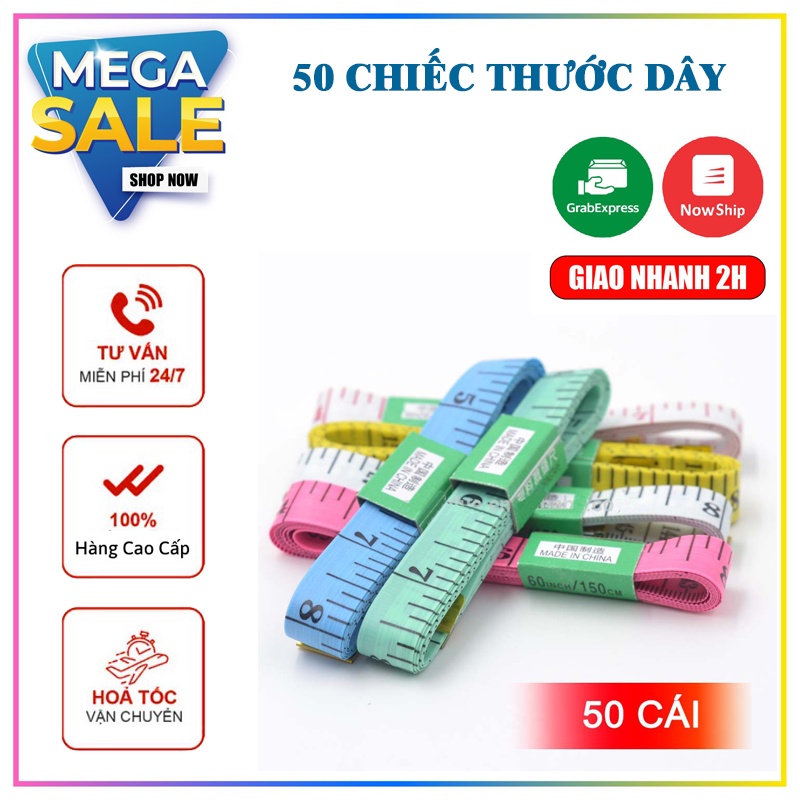 Set 50 thước dây may đo tiện dụng (Hàng mới)