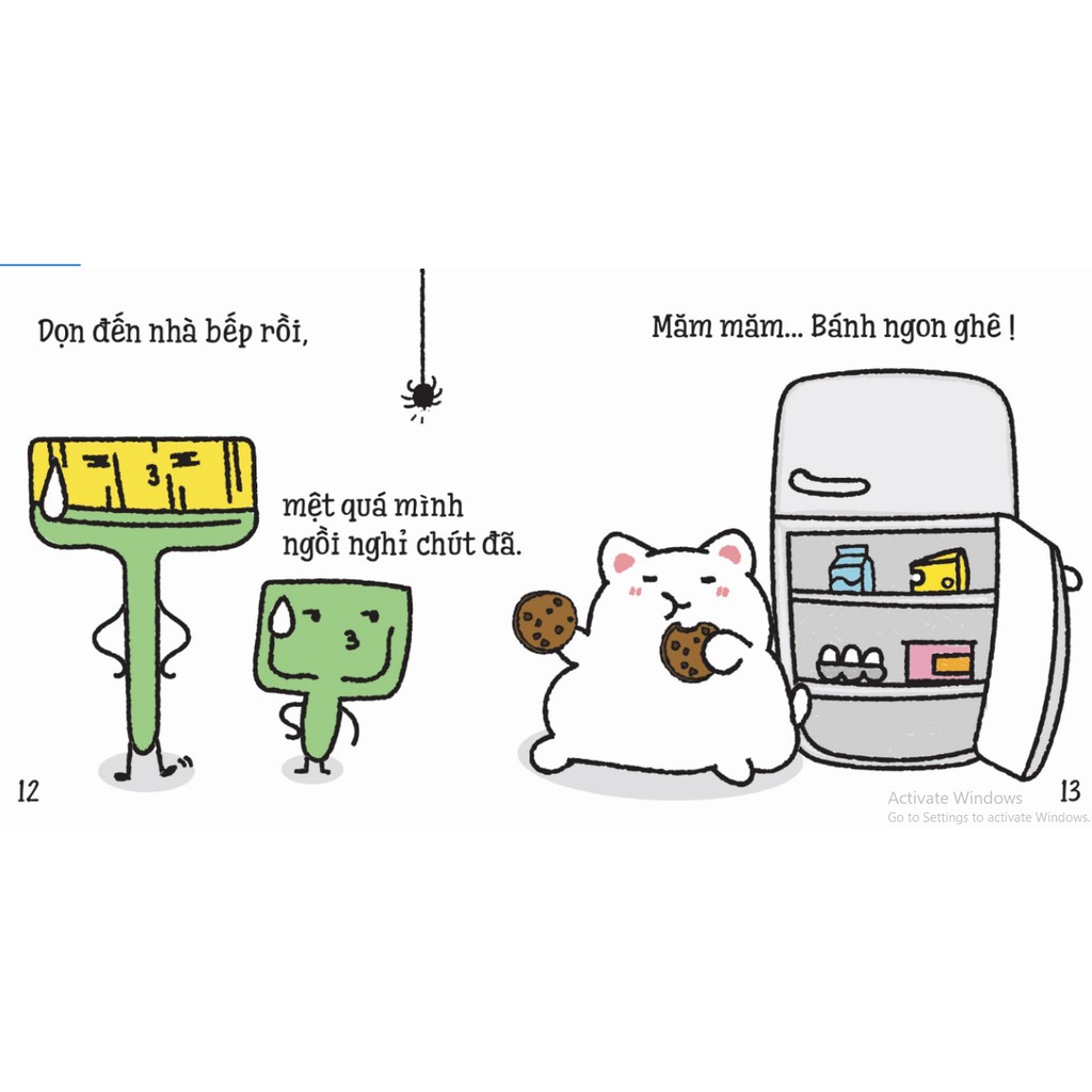 Sách Ehon - Maru quét nhà - Ehon Nhật Bản dành cho bé từ 2 - 8 tuổi | BigBuy360 - bigbuy360.vn