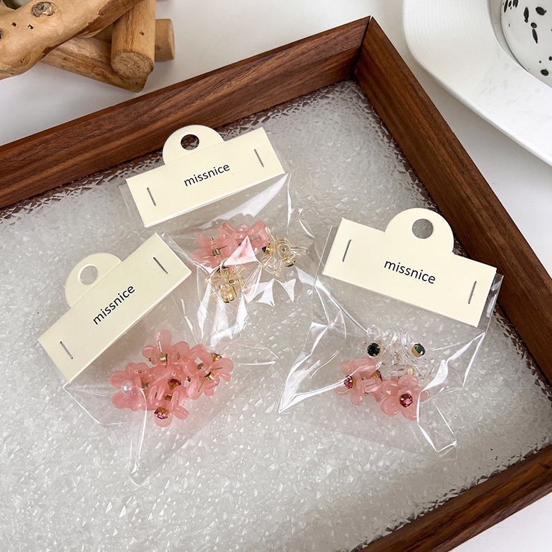 Bộ 4 Kẹp Tóc Hình Hoa Mini Thời Trang Hàn Quốc