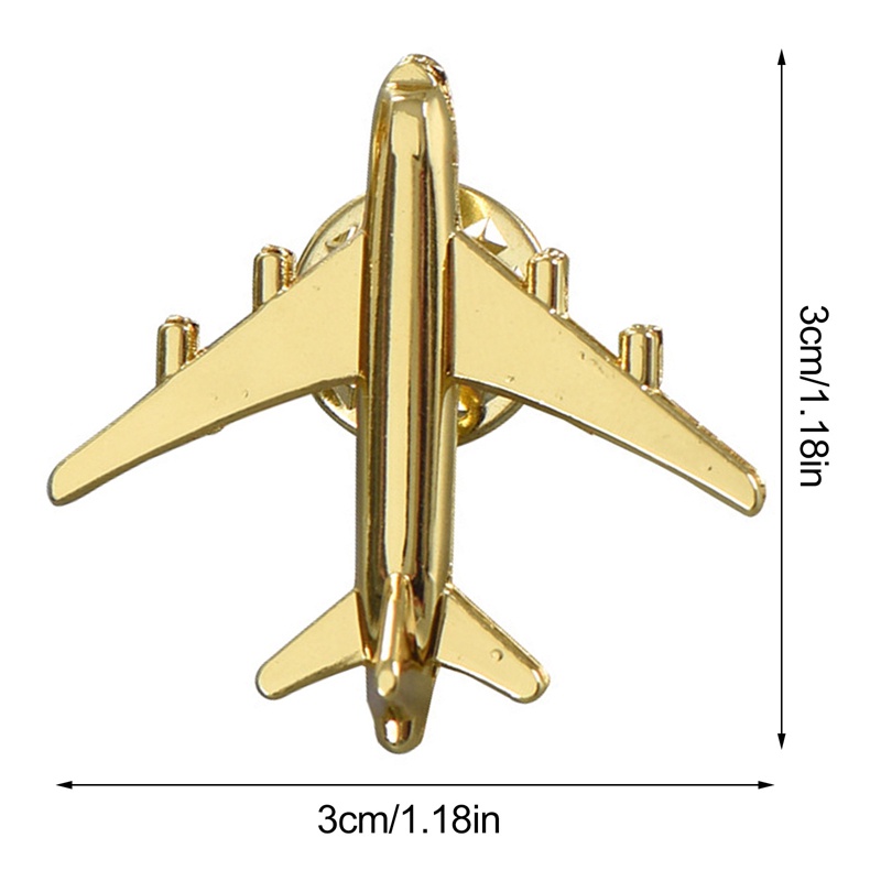 Trâm Cài Áo Kim Loại Hình Máy Bay Đơn Giản