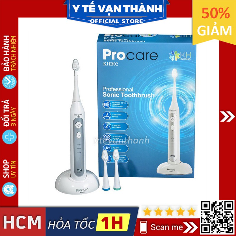 ✅ Bàn Chải Điện Người Lớn: Procare KHB02 (B02) -VT0514 | Y Tế Vạn Thành