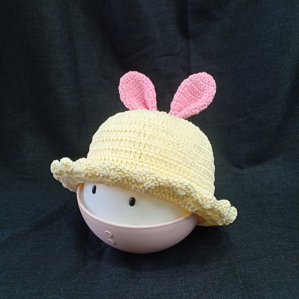 Mũ vành tròn tai thỏ siêu dễ thương cho bé