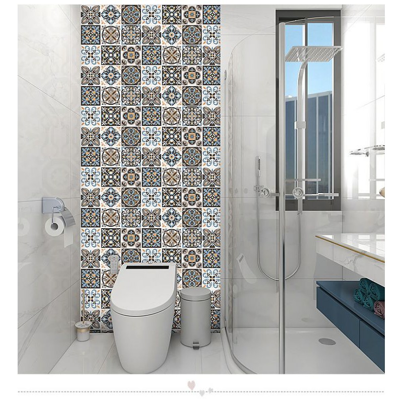 1 mét decal tráng nhôn gạch bông kiểu mới khổ 60cm keo sẵn