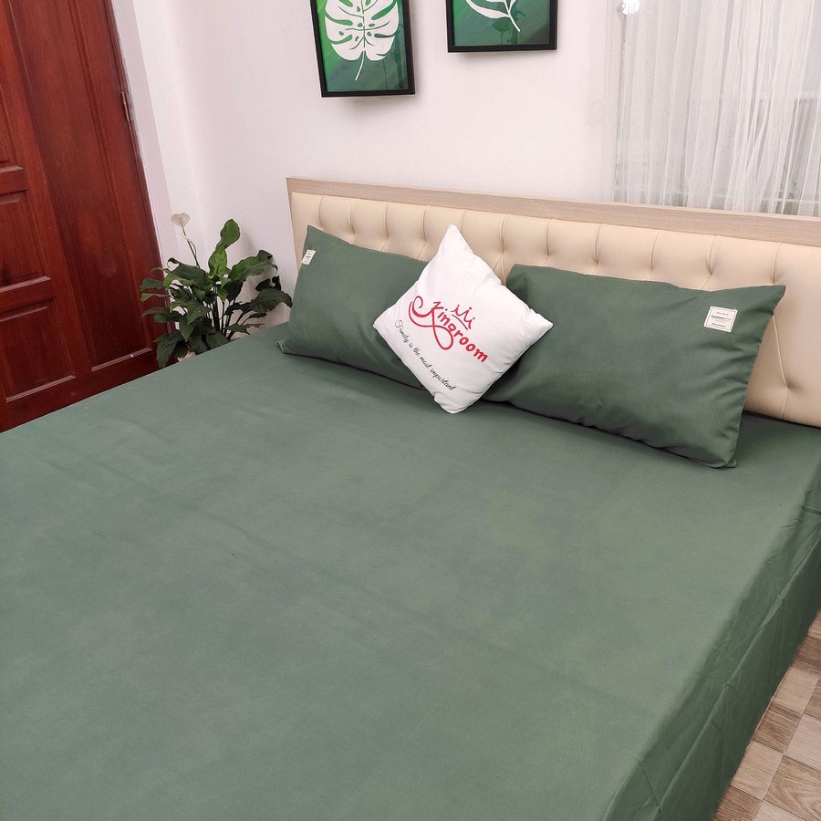 Bộ ga gối 3 món vải cotton đủ màu 920 Shop Kingroom chuyên ga nệm đủ kích thước | BigBuy360 - bigbuy360.vn