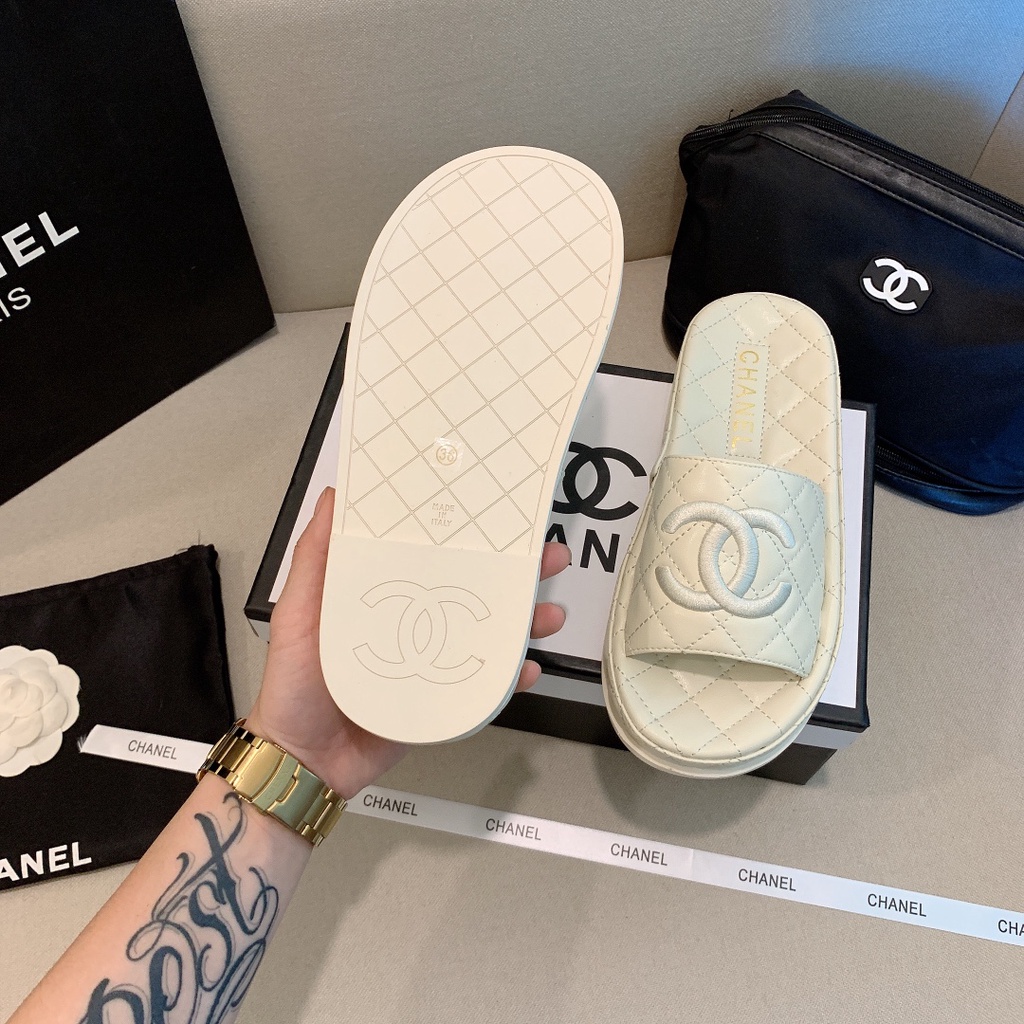 Mới Dép Xỏ Ngón Da Tổng Hợp Mềm 4Cm Thời Trang Cho Nữ