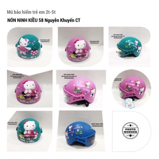 Mũ bảo hiểm trẻ em có kính mèo kitty