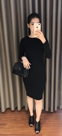 Đầm Body Thun gân