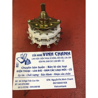 2 chiếc công tắc chuyển mạch sứ kép 2 tầng 11 nấc có núm