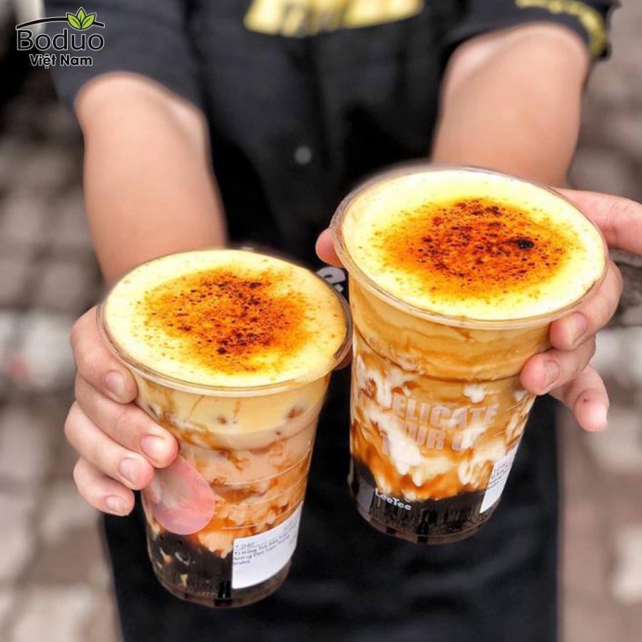 Bột kem trứng Boduo làm kem trứng dừa nướng