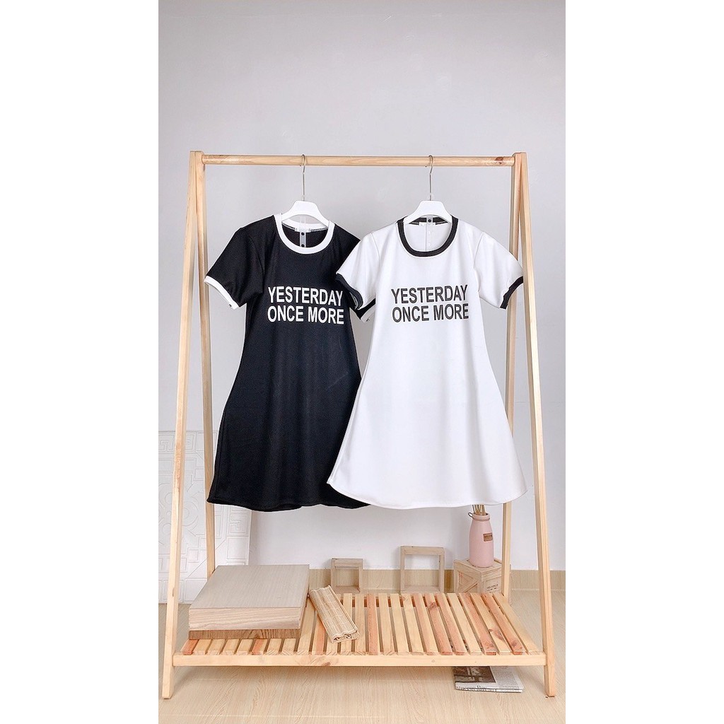 Váy Body Viền Yesterday PEONYB Nữ [FREESHIP] 🌸 Đầm sporty cộc tay dáng ôm thể thao màu TRẮNG | ĐEN Ulzzang 🌸 | BigBuy360 - bigbuy360.vn