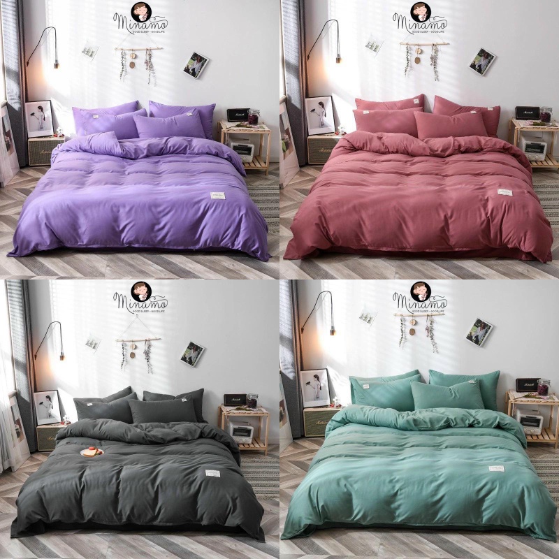 Bộ Ga Giường Cotton Tici Đũi Minamo B02 Nhiều Mẫu, Chất Liệu Dày Dặn, Mềm Mịn, Siêu Bền Màu, Không Bai Xù