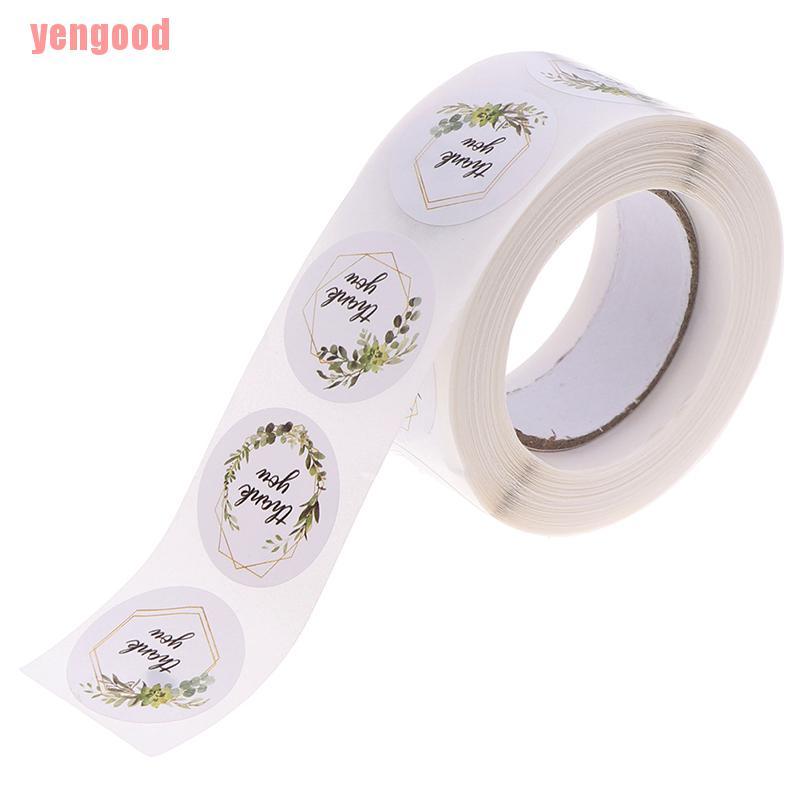 Cuộn 500 Miếng Dán Chữ Thank You Dùng Trang Trí Gói Hàng