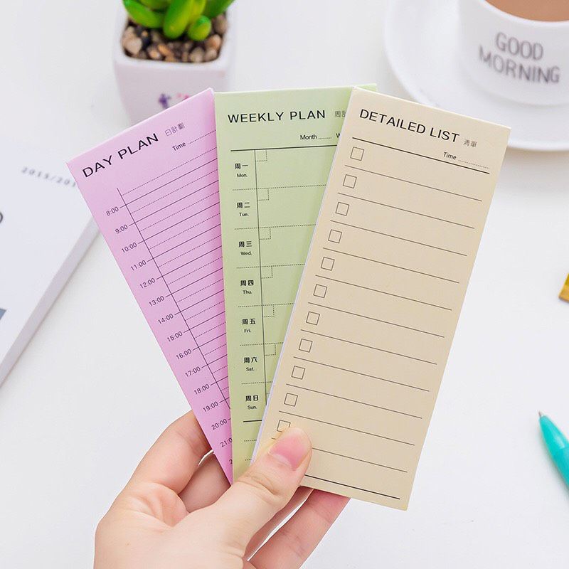 Bảng Kế hoạch Note Kế Hoạch Giấy Ghi Kế Hoạch Ngày Tuần Tháng Checklist Tiện Dụng