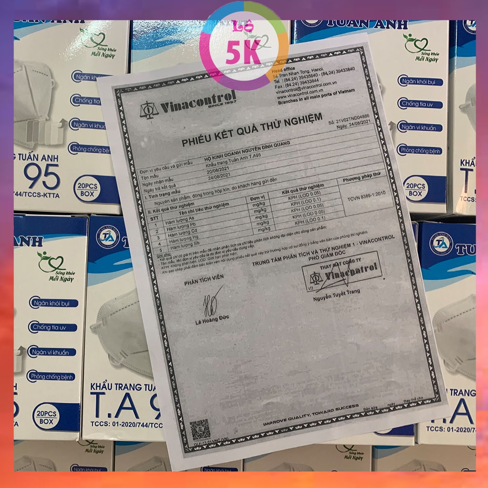 Khẩu Trang Kháng Khuẩn TA95  (5 Lớp) | BigBuy360 - bigbuy360.vn